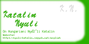 katalin nyuli business card